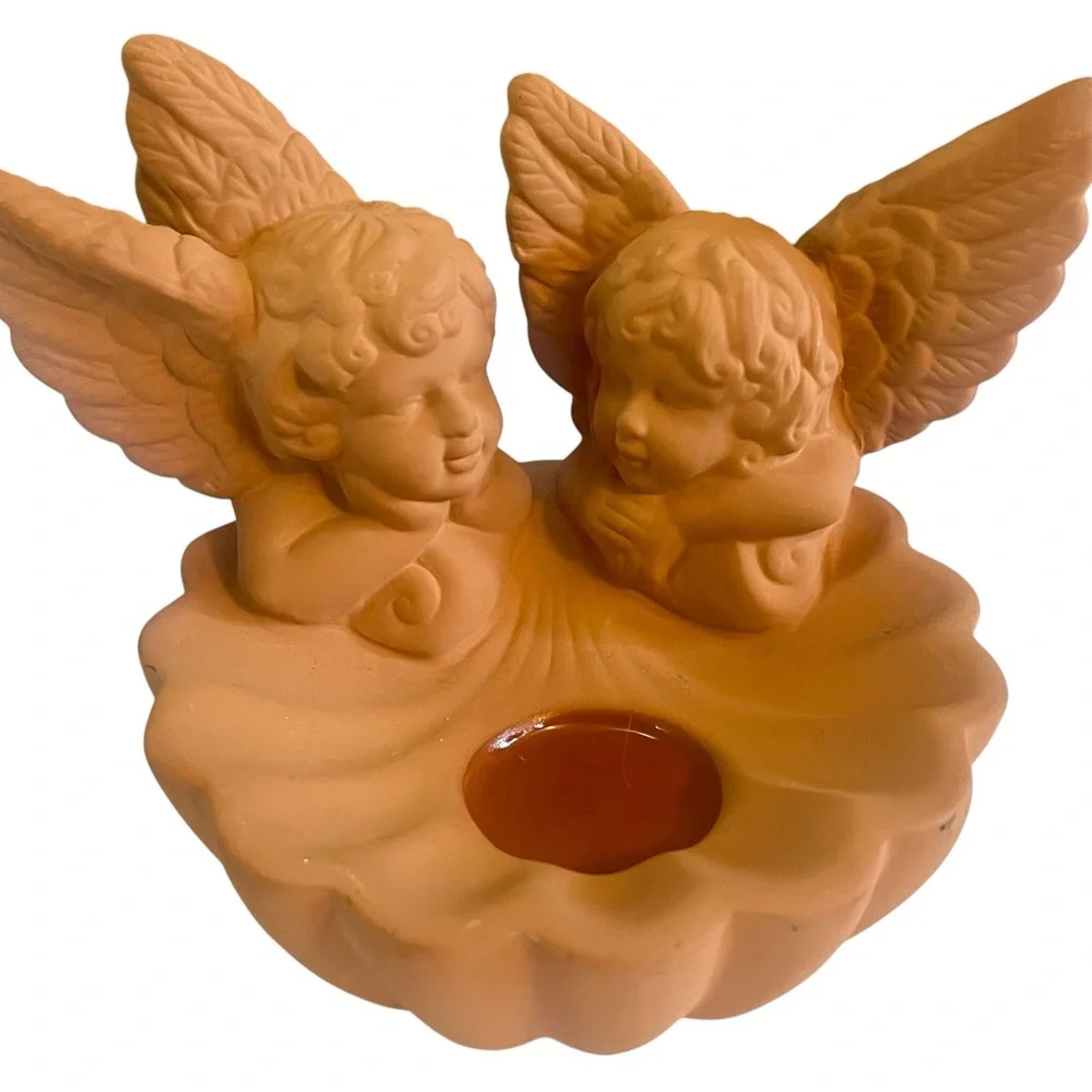 PartyLite Angel Candle Holder - Terracotta